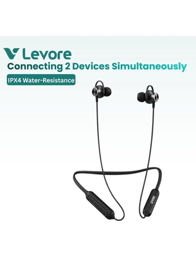 LEVORE Neckband Bluetooth Headset LEB 41 - BK - Image 1